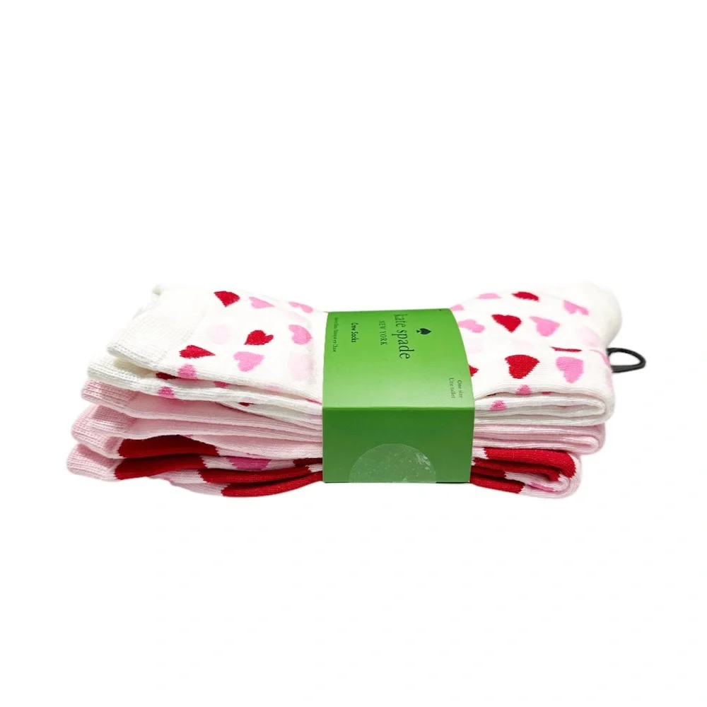 NEW Kate Spade VALENTINE’S Crew Socks Set/3
